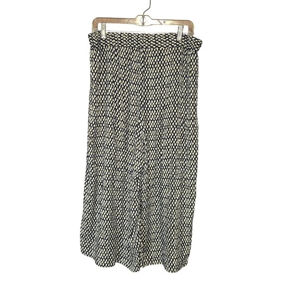 Azel Hazel Womens L Pants Crop Wide Leg Flowy Lightweight Boho Hippie Festival - Picture 4 of 16